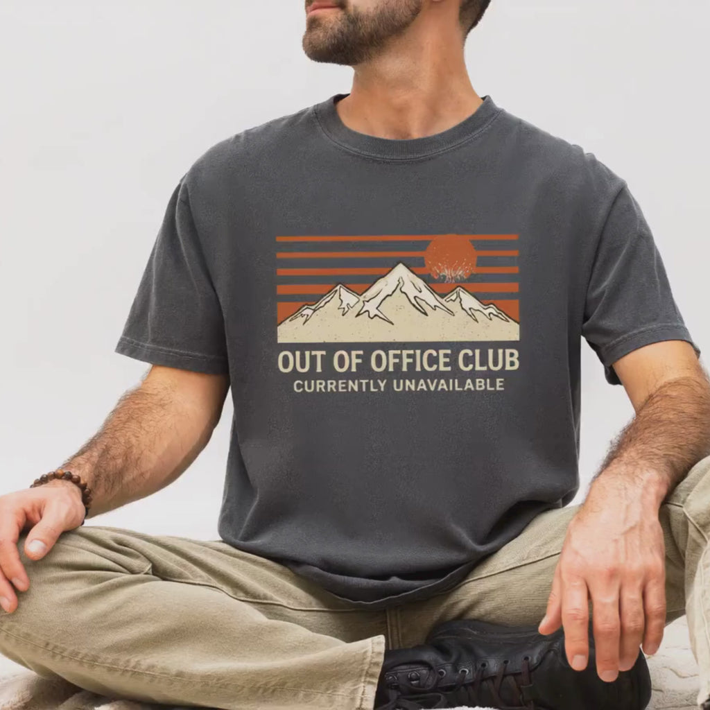 Out of Office Club – Mountain Sunset T-Shirt | Explorer Edition