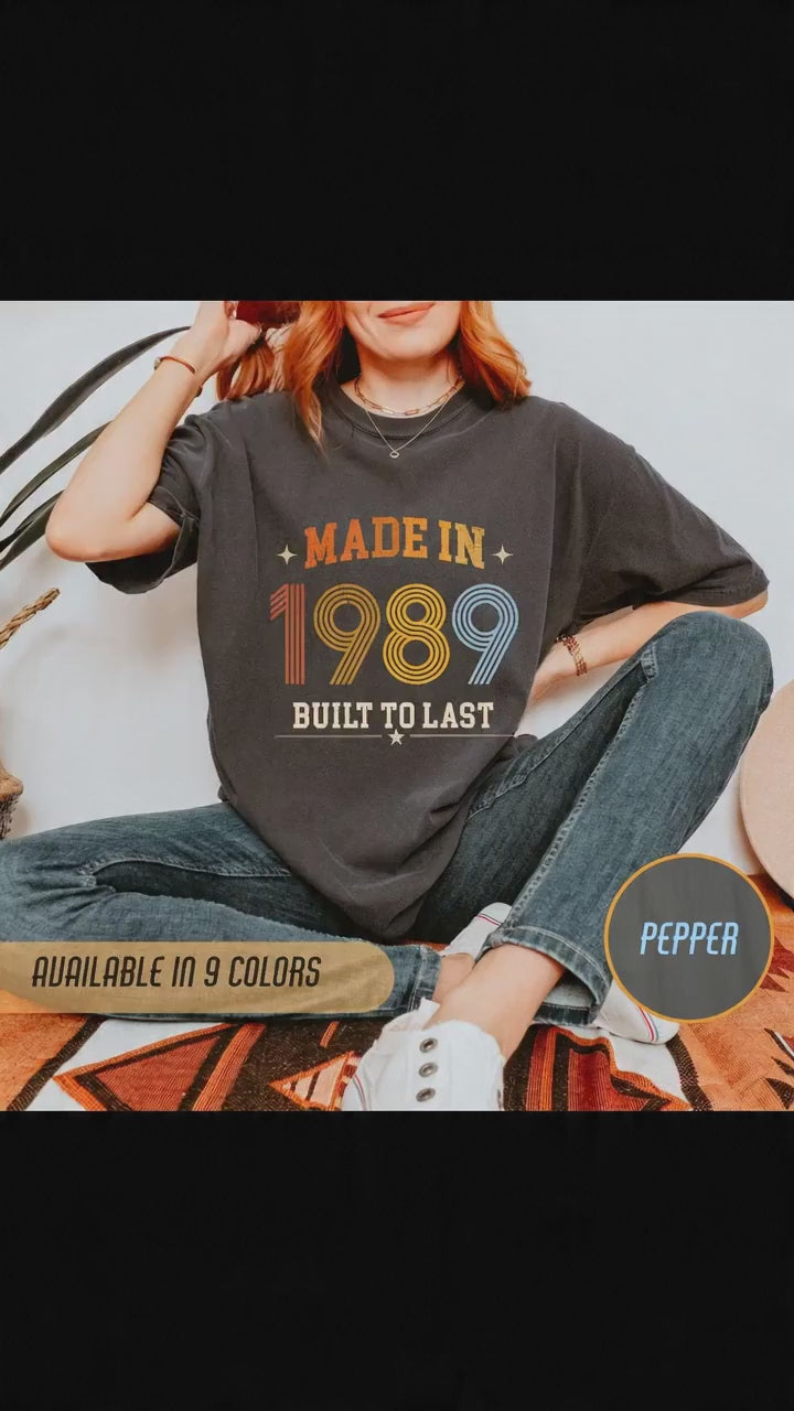 Made in 1989 T-Shirt – 37th Birthday Gift
