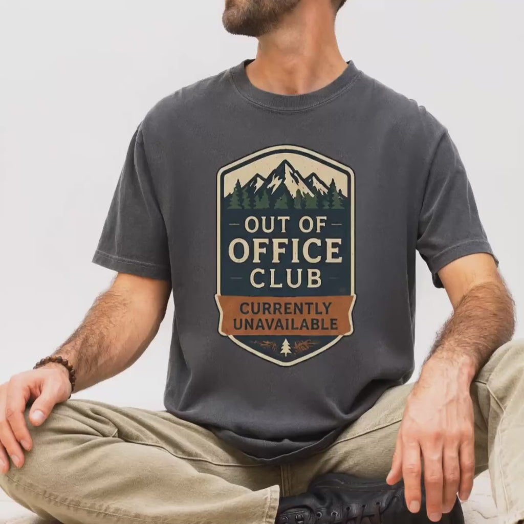 Out of Office Club – Retro Badge T-Shirt | Explorer Edition