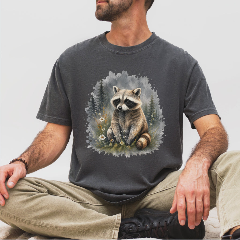 Cute Raccoon – Watercolor Wildlife T-Shirt | Explorer Edition