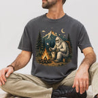 Yeti Around the Campfire – Funny Camping T-Shirt | Outdoors Edition