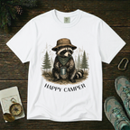 Happy Camper Raccoon – Camping T-Shirt | Explorer Edition