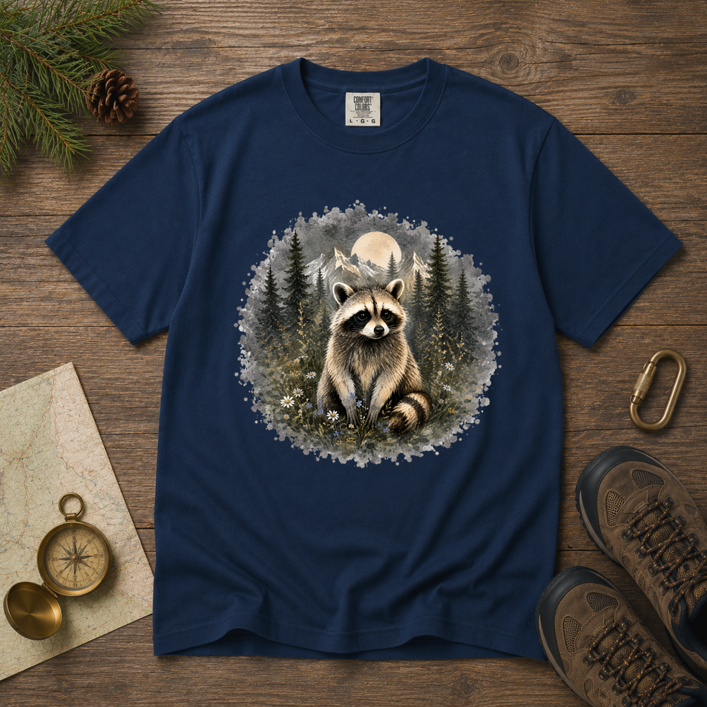 Raccoon Nature – Woodland Animal T-Shirt | Explorer Edition