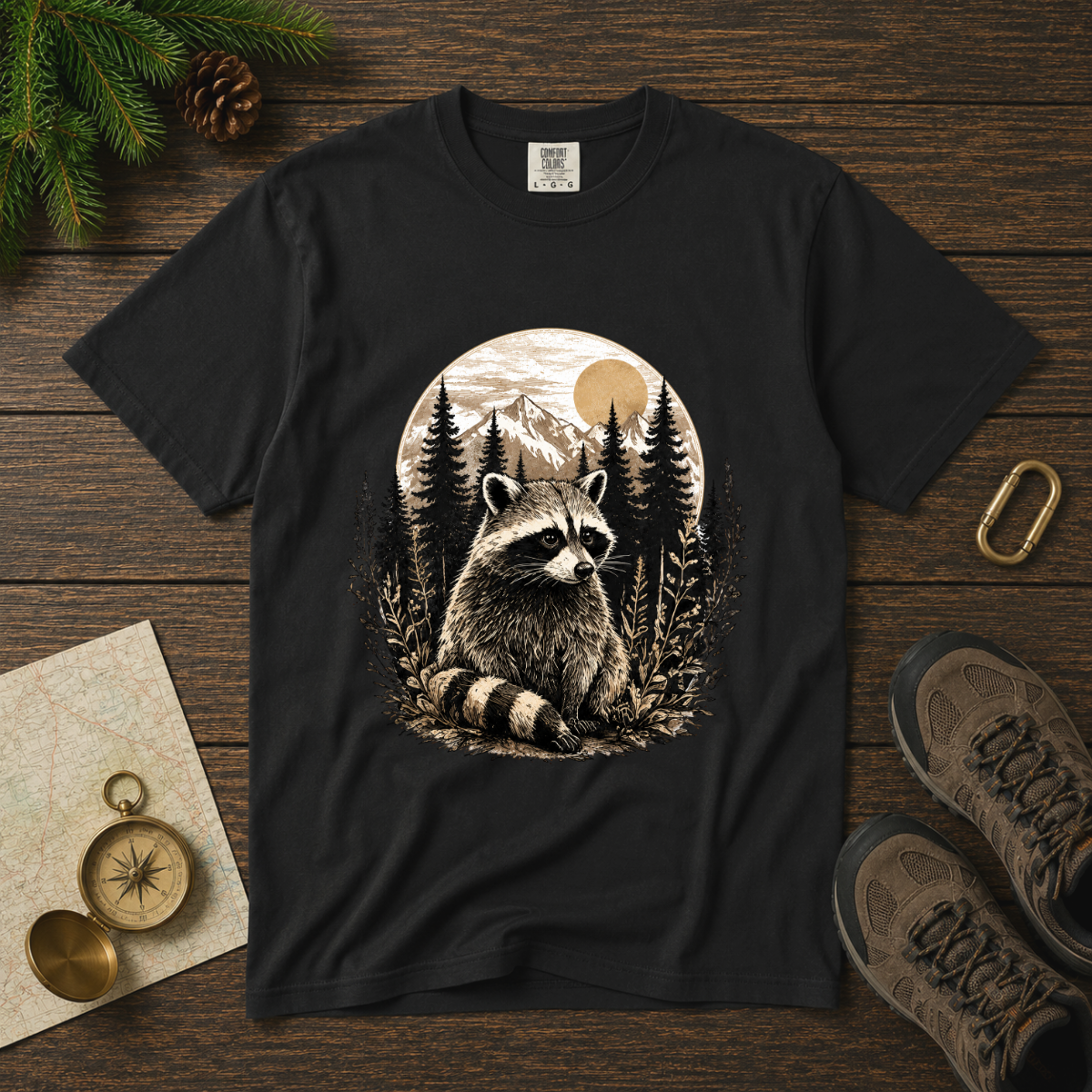 Woodland Raccoon – Forest T-Shirt | Explorer Edition