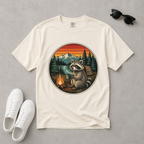 Camping Raccoon – Campfire T-Shirt | Explorer Edition