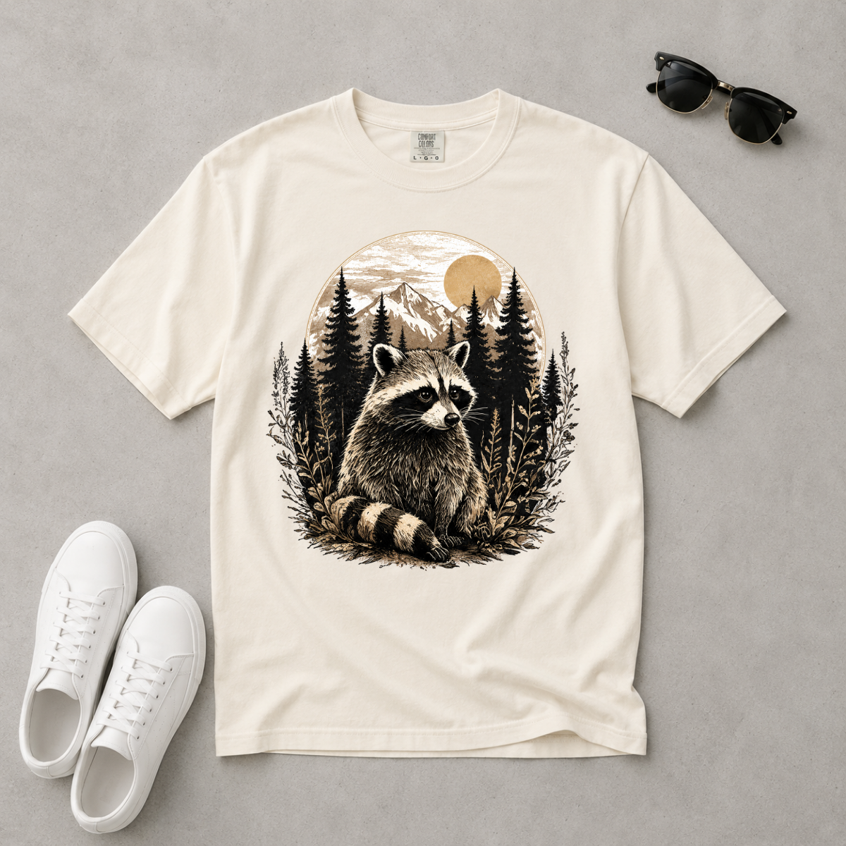 Woodland Raccoon – Forest T-Shirt | Explorer Edition