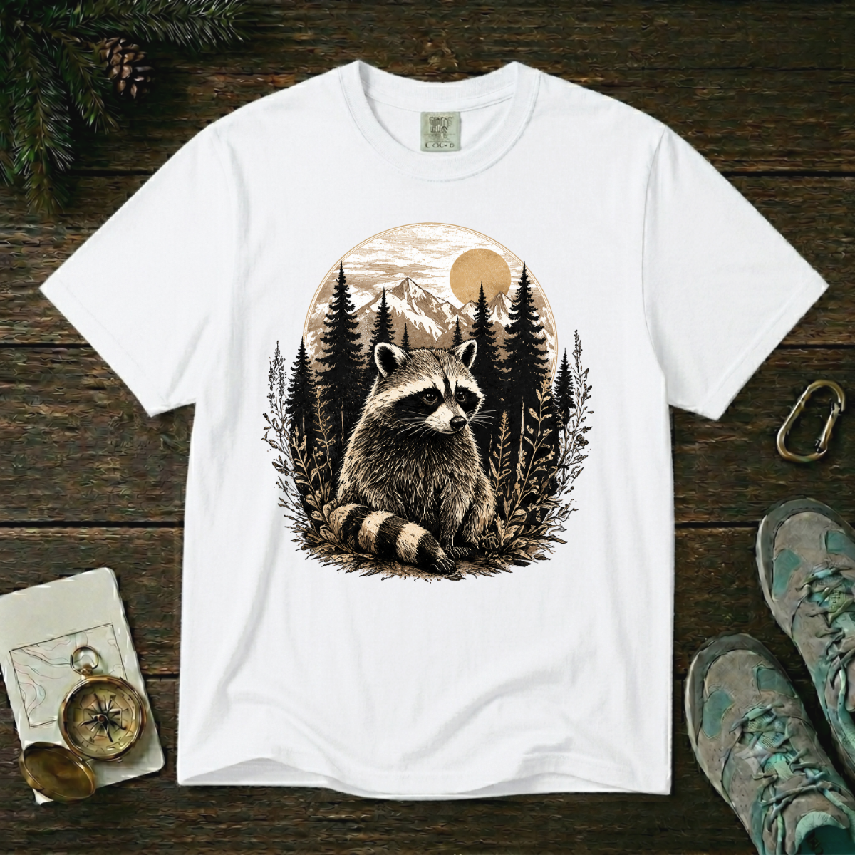 Woodland Raccoon – Forest T-Shirt | Explorer Edition