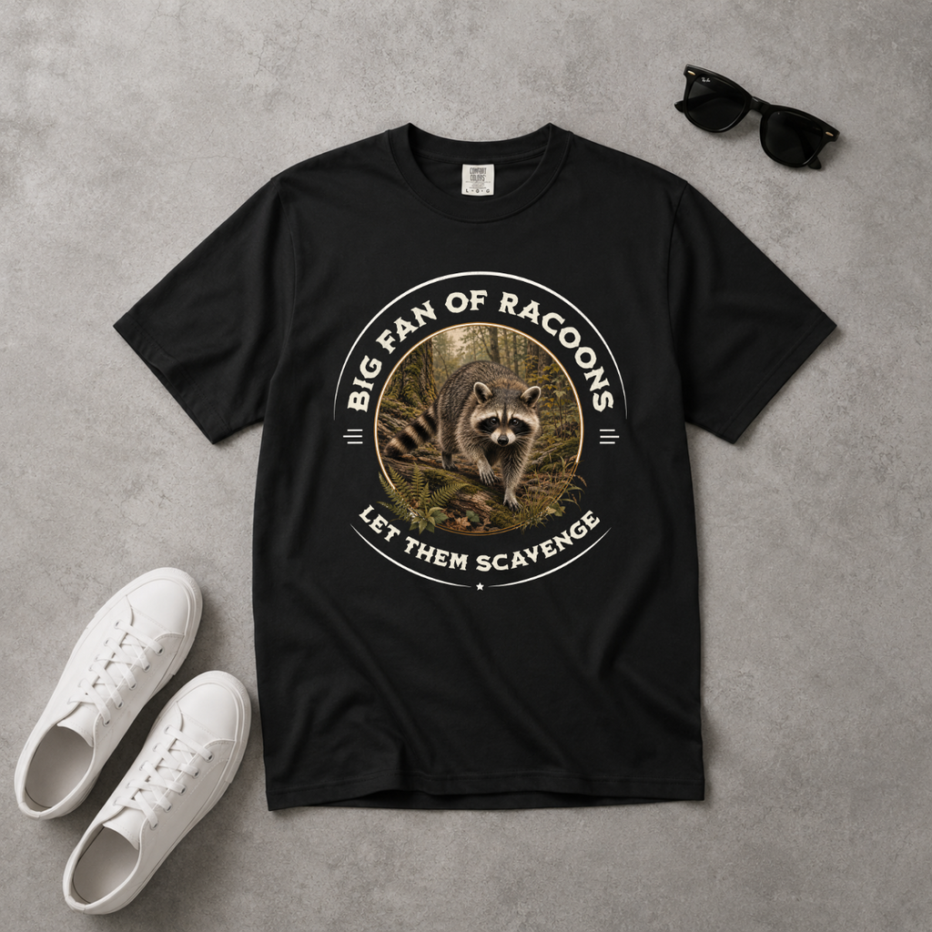 Let Them Scavenge – Raccoon T-Shirt | Explorer Edition