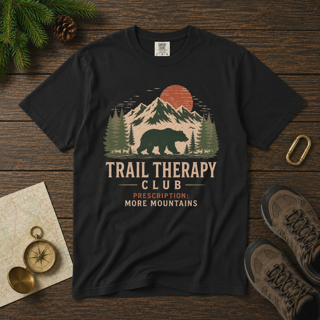 Trail Therapy Club – Bear Hiking T-Shirt | Explorer Edition