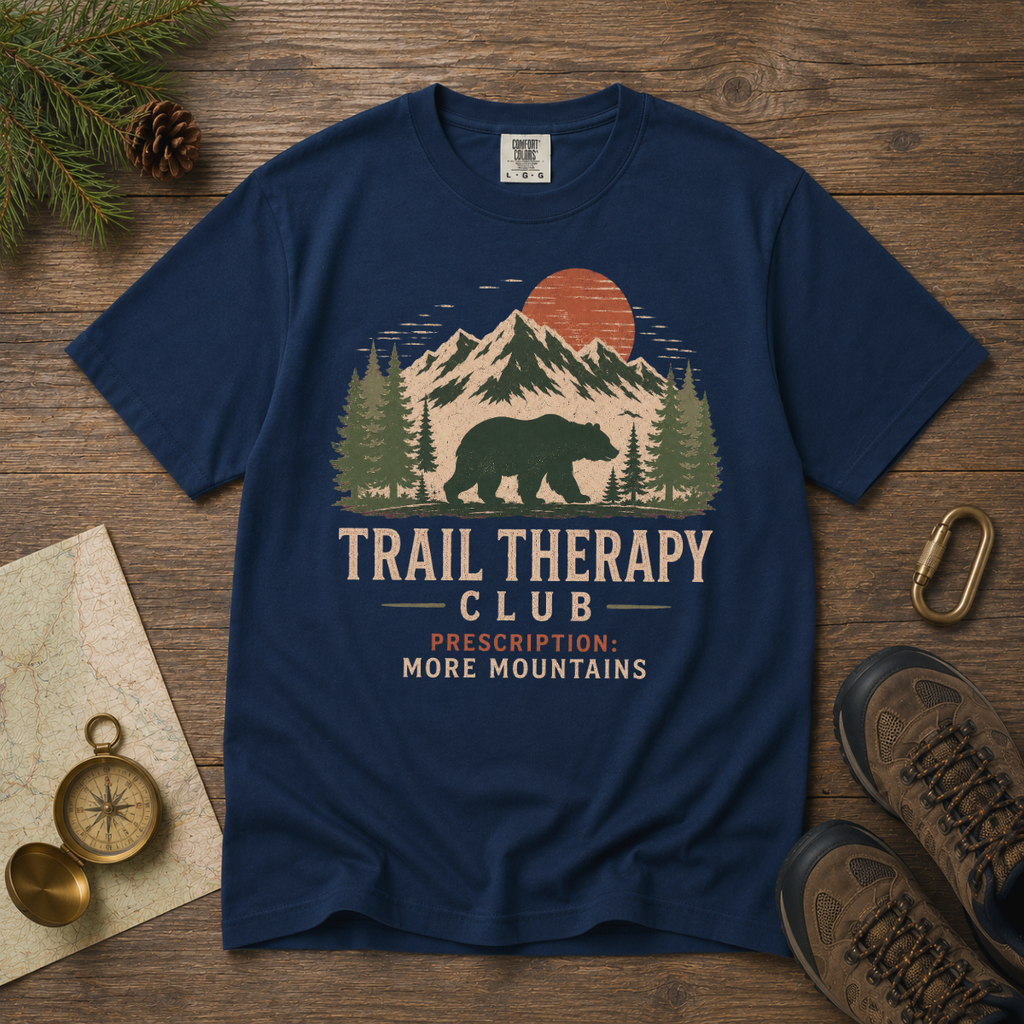 Trail Therapy Club – Bear Hiking T-Shirt | Explorer Edition