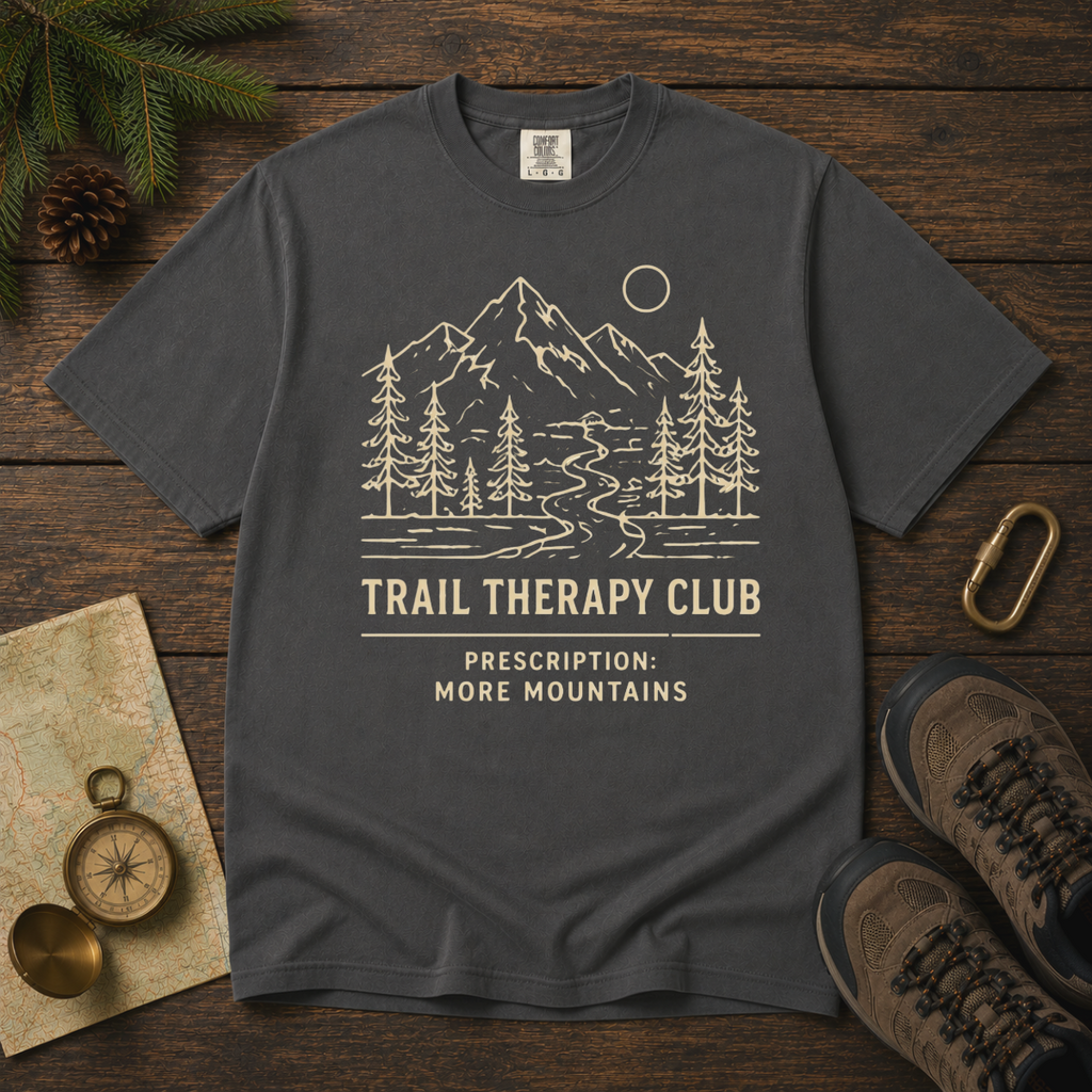 Trail Therapy Club – Minimal Mountain T-Shirt | Explorer Edition