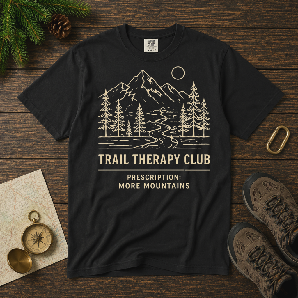 Trail Therapy Club – Minimal Mountain T-Shirt | Explorer Edition