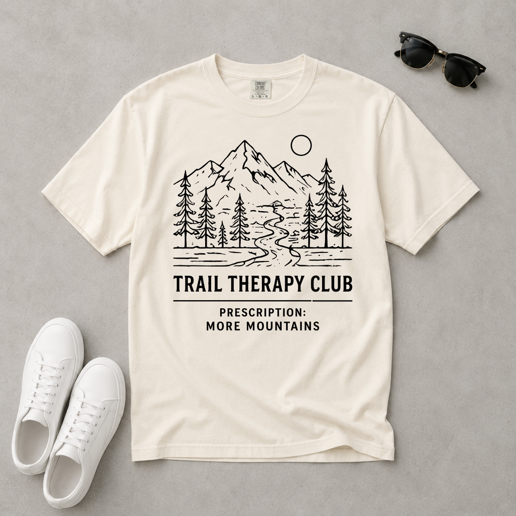 Trail Therapy Club – Minimal Mountain T-Shirt | Explorer Edition