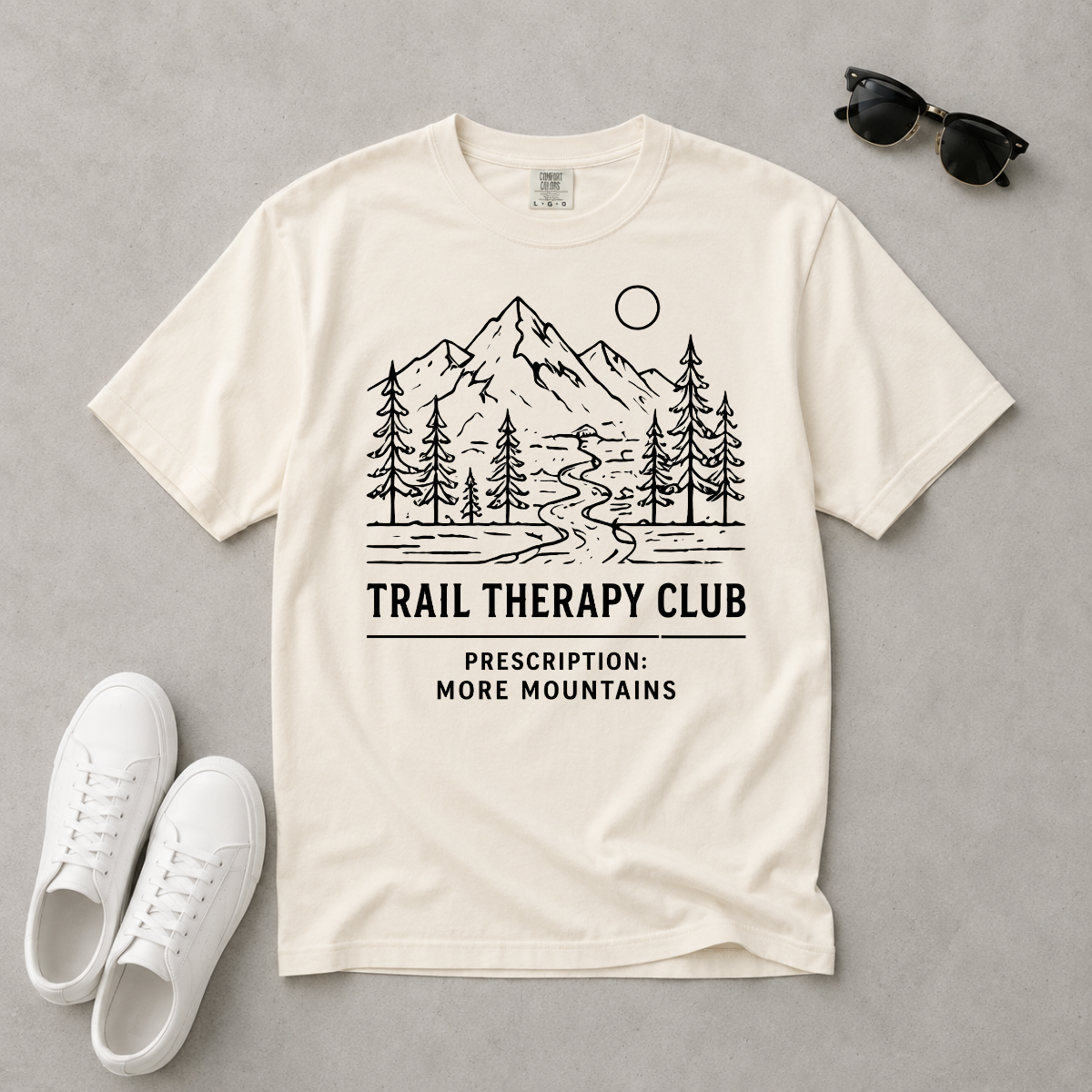 Trail Therapy Club – Minimal Mountain T-Shirt | Explorer Edition