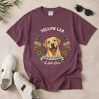 Yellow Labrador Dog Mom T-Shirt | Fueled by Coffee & Lab Love