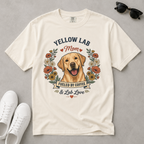 Yellow Labrador Dog Mom T-Shirt | Fueled by Coffee & Lab Love