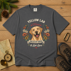 Yellow Labrador Dog Mom T-Shirt | Fueled by Coffee & Lab Love