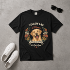 Yellow Labrador Dog Mom T-Shirt | Fueled by Coffee & Lab Love
