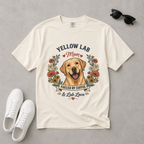 Yellow Labrador Dog Mom T-Shirt | Fueled by Coffee & Lab Love