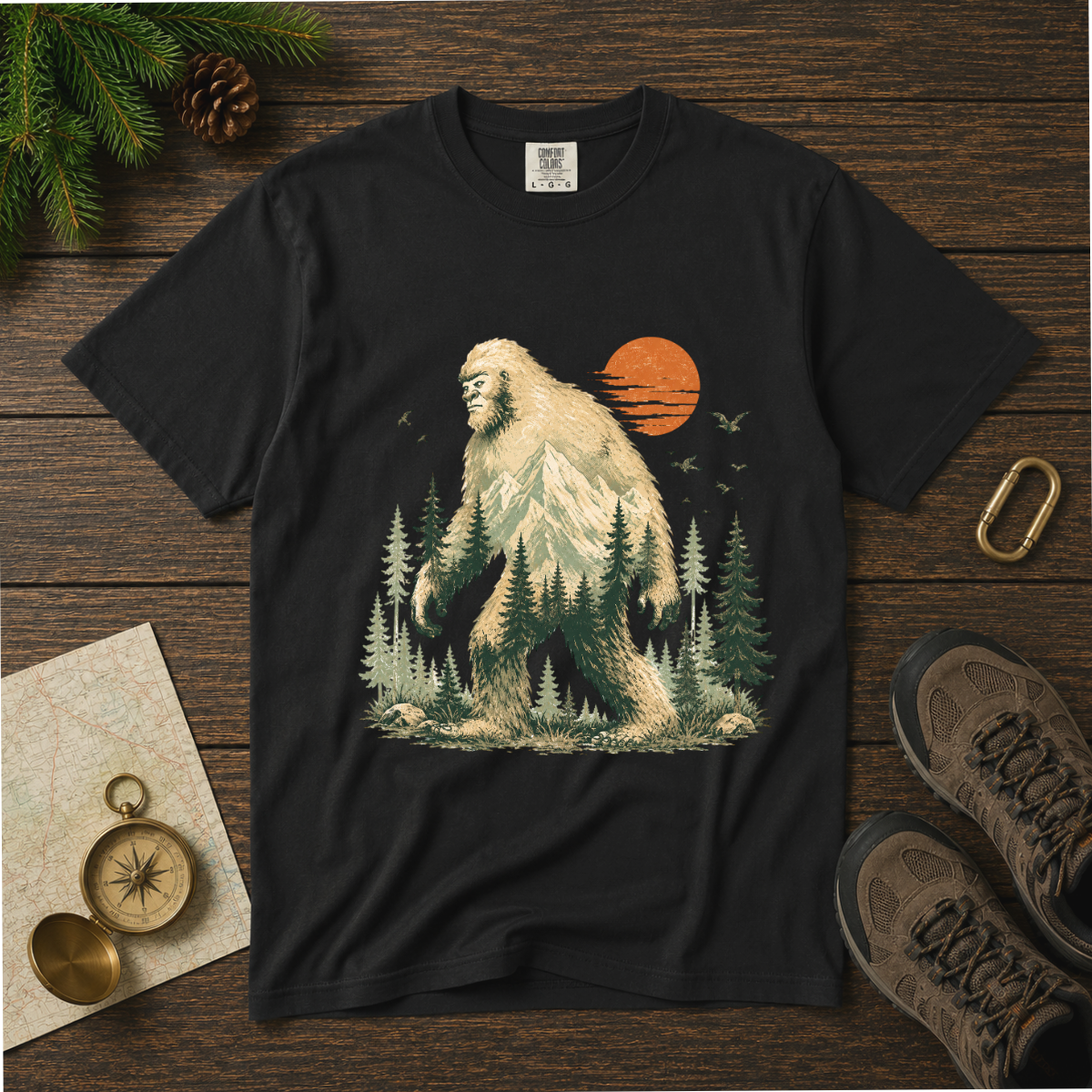 Bigfoot Forest Wanderer – Wildlife Nature T-Shirt | Outdoors Edition