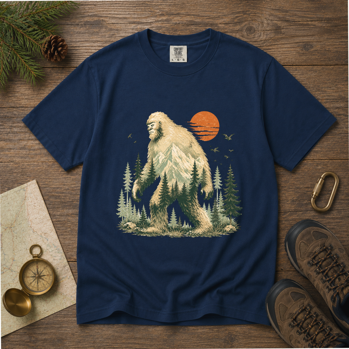 Bigfoot Forest Wanderer – Wildlife Nature T-Shirt | Outdoors Edition