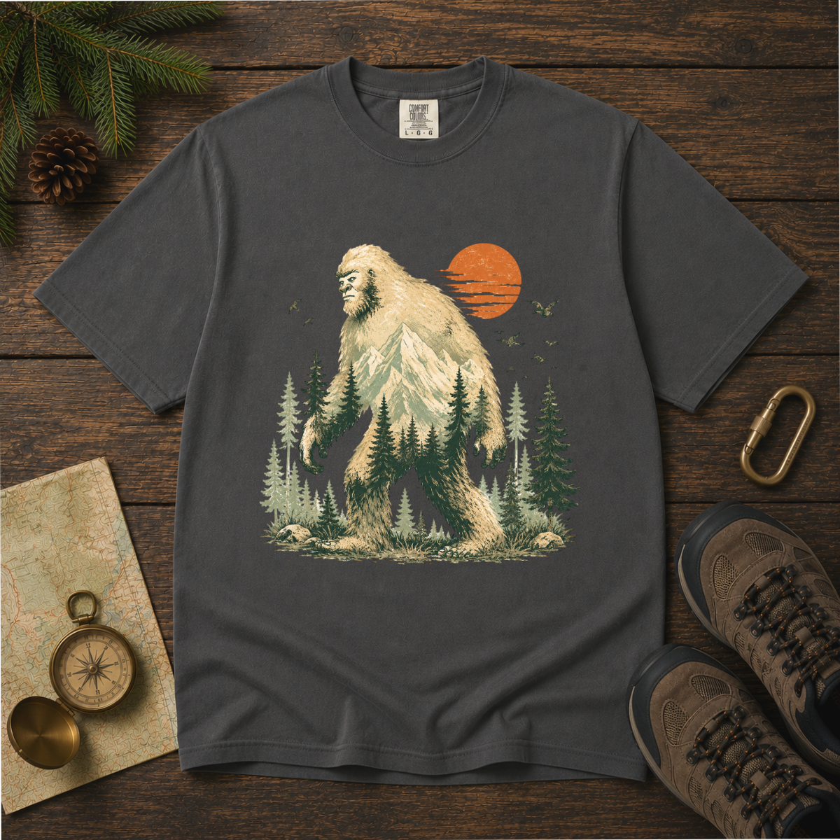 Bigfoot Forest Wanderer – Wildlife Nature T-Shirt | Outdoors Edition