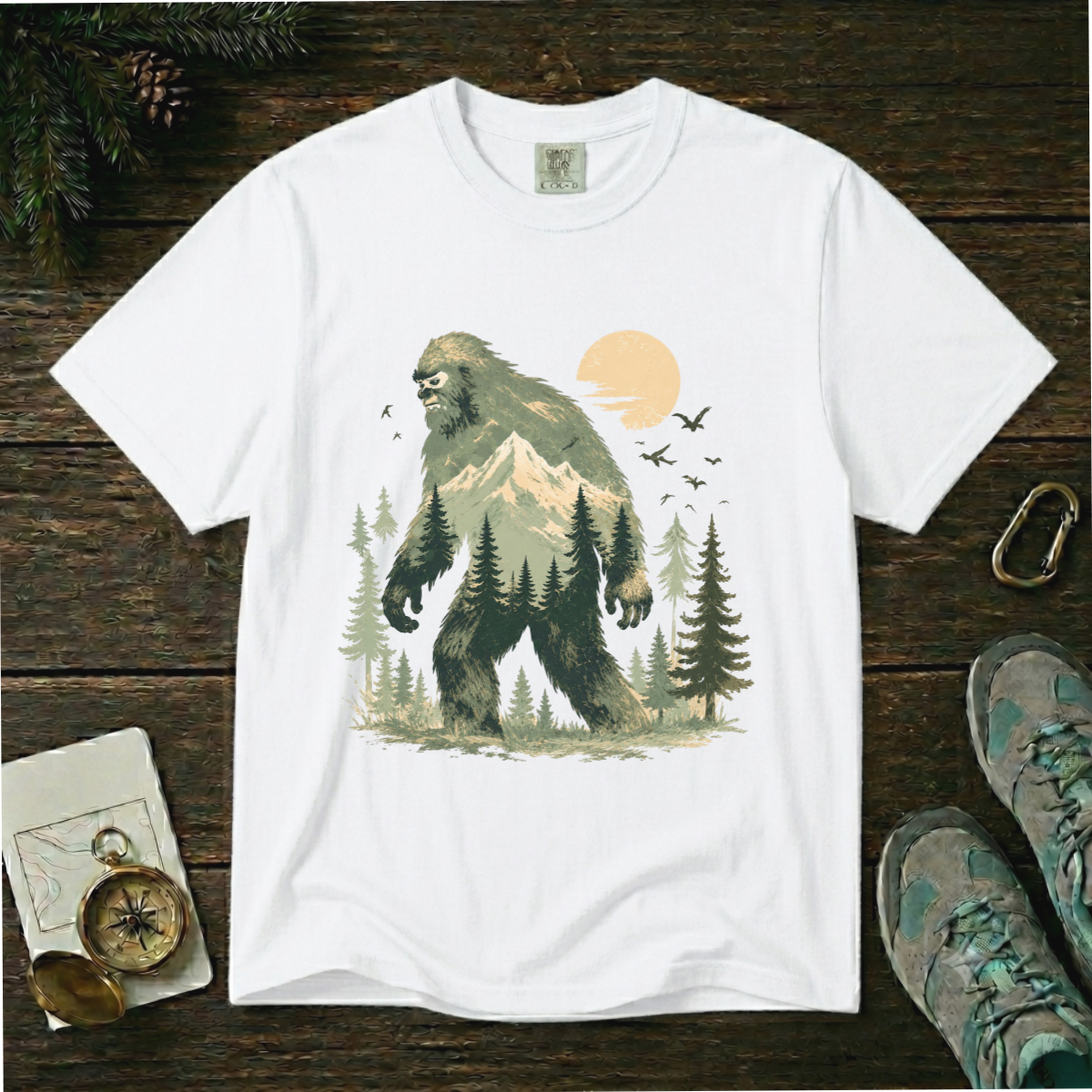 Bigfoot Forest Wanderer – Wildlife Nature T-Shirt | Outdoors Edition